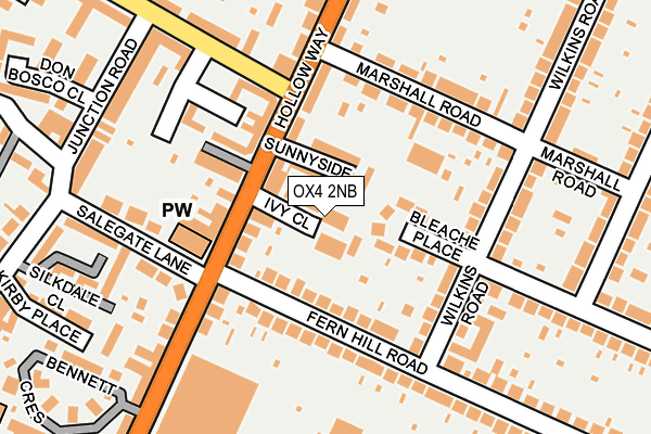 OX4 2NB map - OS OpenMap – Local (Ordnance Survey)