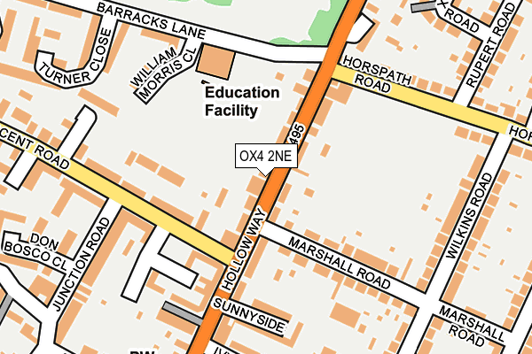 OX4 2NE map - OS OpenMap – Local (Ordnance Survey)