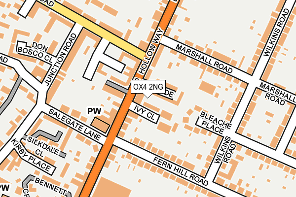 OX4 2NG map - OS OpenMap – Local (Ordnance Survey)