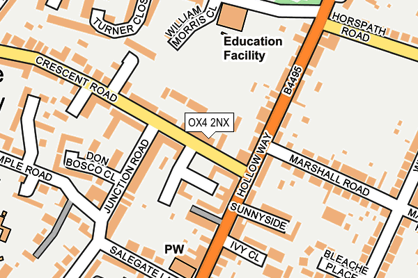 OX4 2NX map - OS OpenMap – Local (Ordnance Survey)