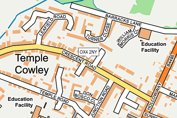 OX4 2NY map - OS OpenMap – Local (Ordnance Survey)