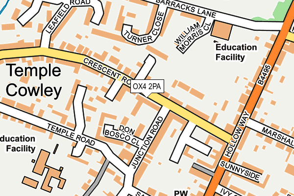 OX4 2PA map - OS OpenMap – Local (Ordnance Survey)