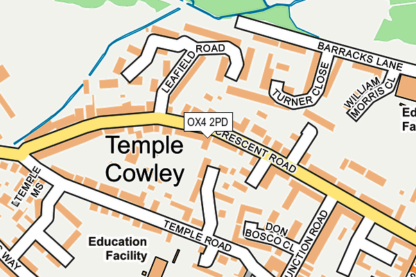 OX4 2PD map - OS OpenMap – Local (Ordnance Survey)