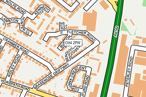 OX4 2PW map - OS OpenMap – Local (Ordnance Survey)