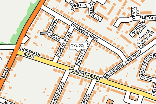 OX4 2QJ map - OS OpenMap – Local (Ordnance Survey)
