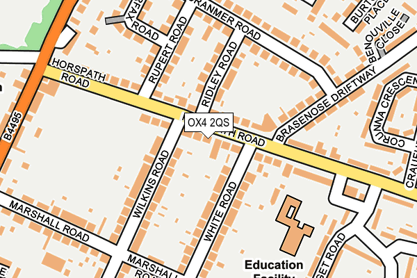 OX4 2QS map - OS OpenMap – Local (Ordnance Survey)