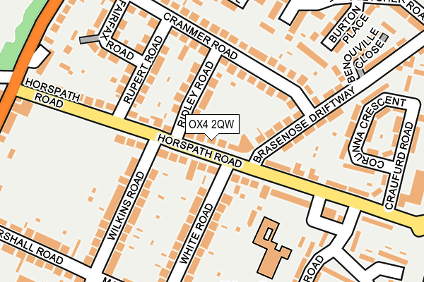 OX4 2QW map - OS OpenMap – Local (Ordnance Survey)