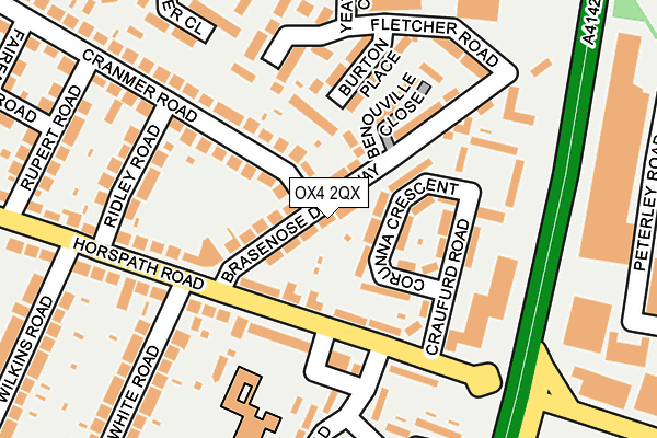 OX4 2QX map - OS OpenMap – Local (Ordnance Survey)