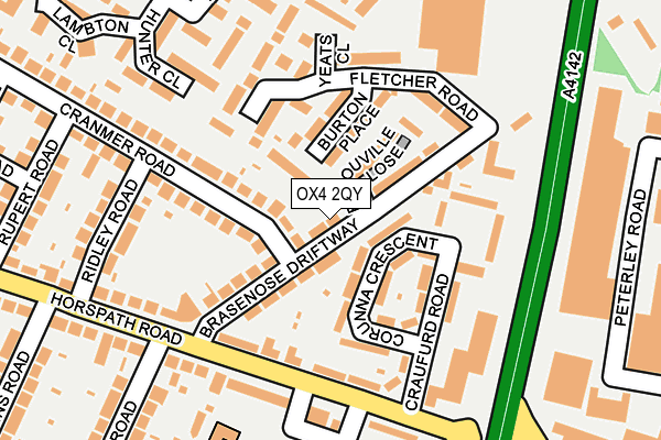 OX4 2QY map - OS OpenMap – Local (Ordnance Survey)