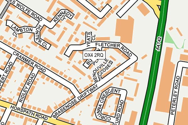 OX4 2RQ map - OS OpenMap – Local (Ordnance Survey)