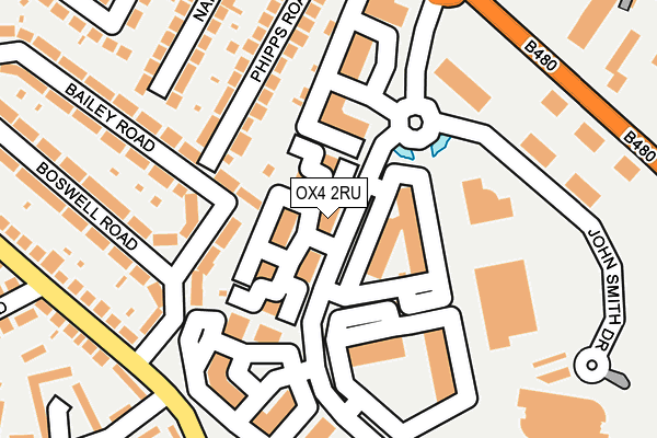 OX4 2RU map - OS OpenMap – Local (Ordnance Survey)