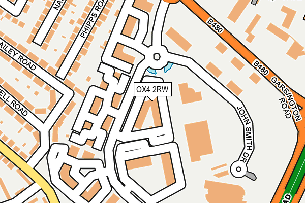 OX4 2RW map - OS OpenMap – Local (Ordnance Survey)