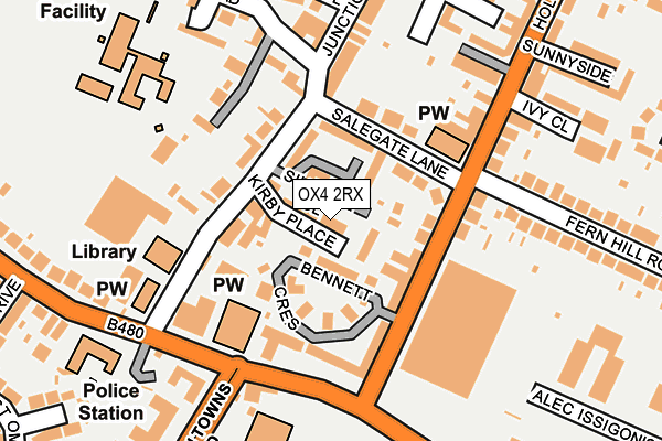 OX4 2RX map - OS OpenMap – Local (Ordnance Survey)