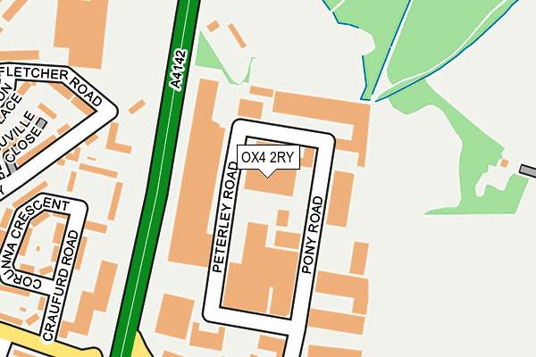 OX4 2RY map - OS OpenMap – Local (Ordnance Survey)