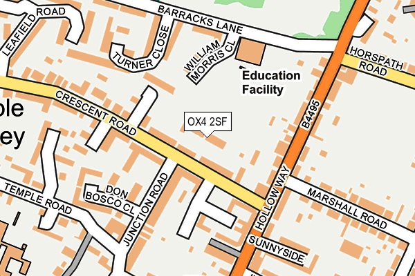 OX4 2SF map - OS OpenMap – Local (Ordnance Survey)