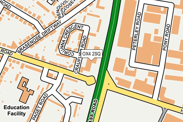 OX4 2SQ map - OS OpenMap – Local (Ordnance Survey)