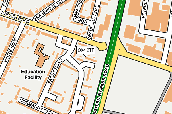 OX4 2TF map - OS OpenMap – Local (Ordnance Survey)