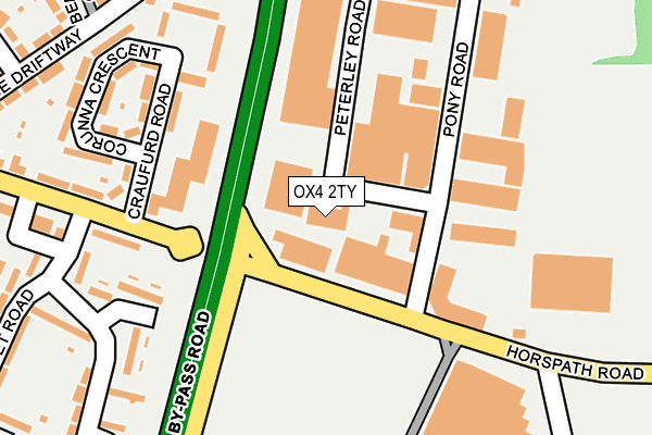 OX4 2TY map - OS OpenMap – Local (Ordnance Survey)