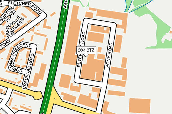 OX4 2TZ map - OS OpenMap – Local (Ordnance Survey)