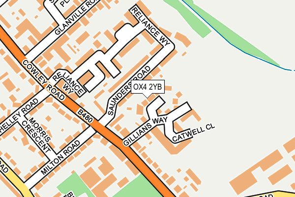 OX4 2YB map - OS OpenMap – Local (Ordnance Survey)