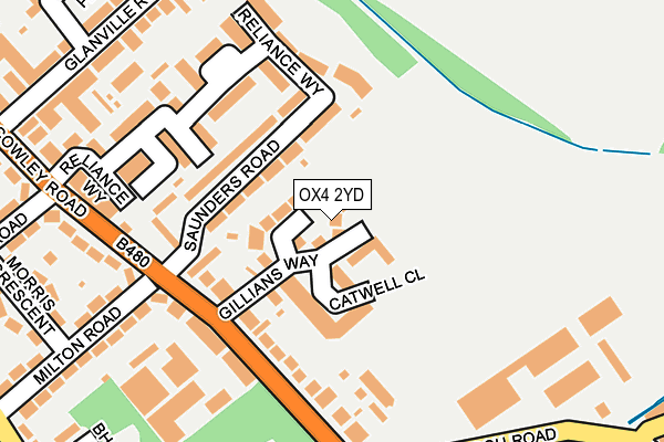 OX4 2YD map - OS OpenMap – Local (Ordnance Survey)