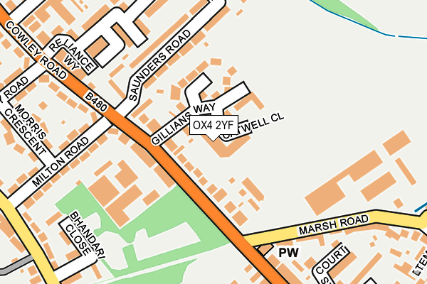 OX4 2YF map - OS OpenMap – Local (Ordnance Survey)