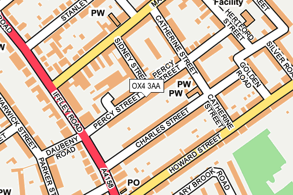 OX4 3AA map - OS OpenMap – Local (Ordnance Survey)