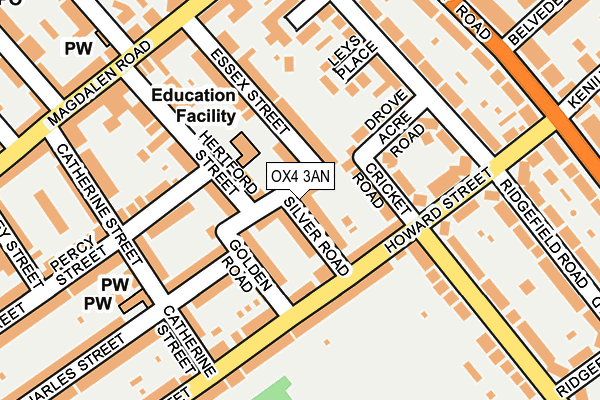 OX4 3AN map - OS OpenMap – Local (Ordnance Survey)