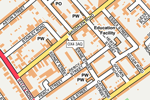 OX4 3AQ map - OS OpenMap – Local (Ordnance Survey)
