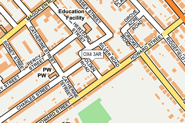 OX4 3AR map - OS OpenMap – Local (Ordnance Survey)