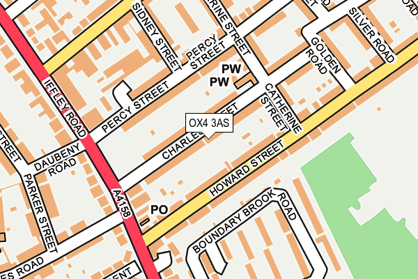 OX4 3AS map - OS OpenMap – Local (Ordnance Survey)