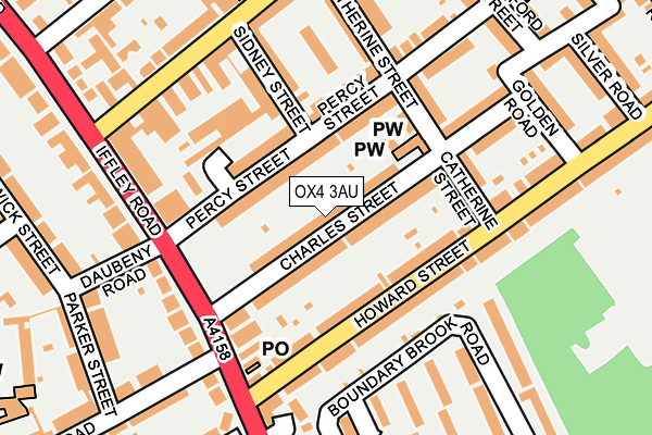 OX4 3AU map - OS OpenMap – Local (Ordnance Survey)