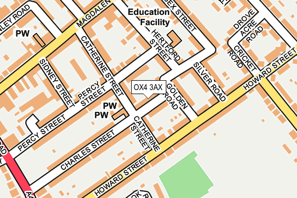 OX4 3AX map - OS OpenMap – Local (Ordnance Survey)