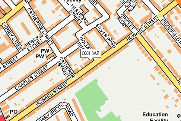 OX4 3AZ map - OS OpenMap – Local (Ordnance Survey)