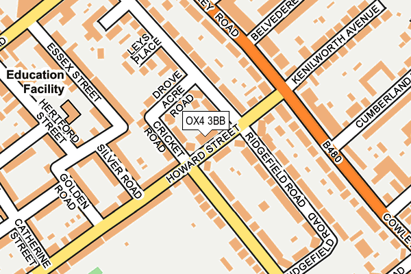 OX4 3BB map - OS OpenMap – Local (Ordnance Survey)