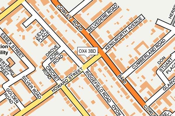 OX4 3BD map - OS OpenMap – Local (Ordnance Survey)