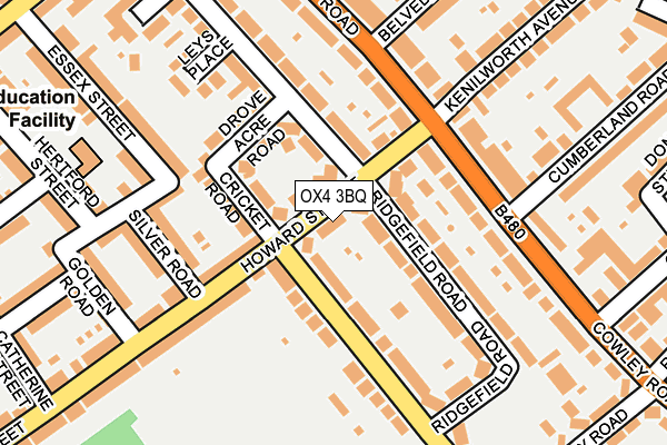 OX4 3BQ map - OS OpenMap – Local (Ordnance Survey)