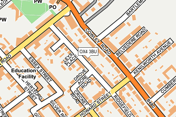 OX4 3BU map - OS OpenMap – Local (Ordnance Survey)