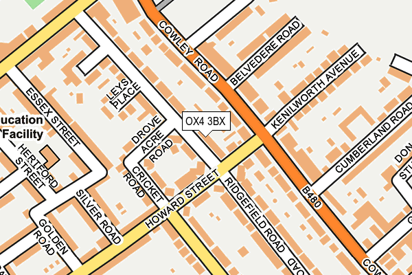 OX4 3BX map - OS OpenMap – Local (Ordnance Survey)