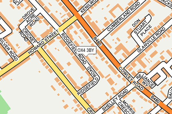 OX4 3BY map - OS OpenMap – Local (Ordnance Survey)