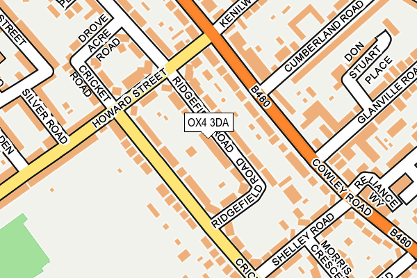 OX4 3DA map - OS OpenMap – Local (Ordnance Survey)