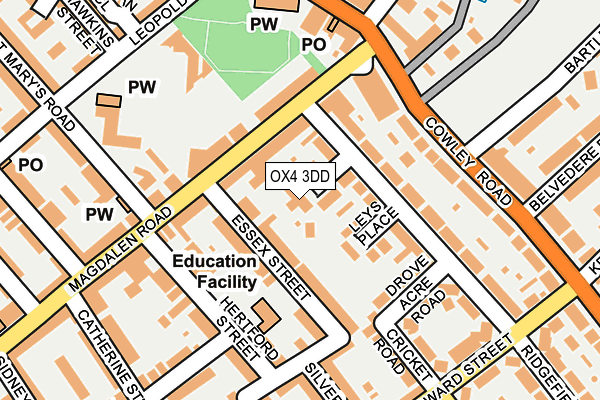 OX4 3DD map - OS OpenMap – Local (Ordnance Survey)