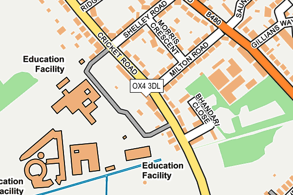 OX4 3DL map - OS OpenMap – Local (Ordnance Survey)