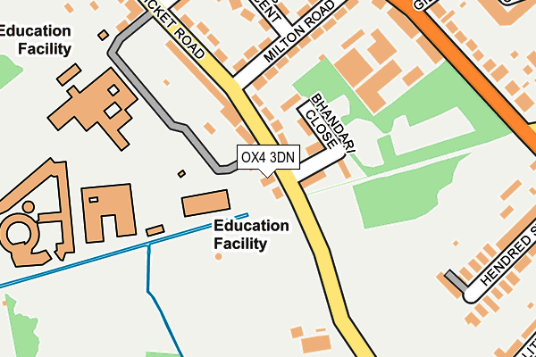 OX4 3DN map - OS OpenMap – Local (Ordnance Survey)