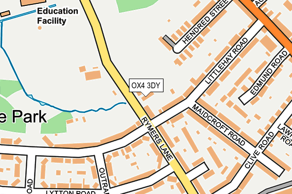 OX4 3DY map - OS OpenMap – Local (Ordnance Survey)