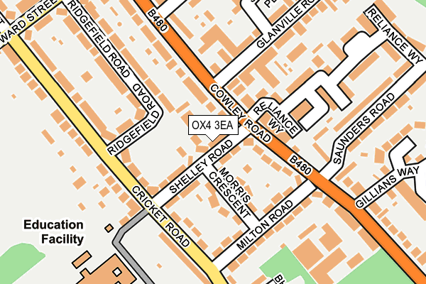 OX4 3EA map - OS OpenMap – Local (Ordnance Survey)