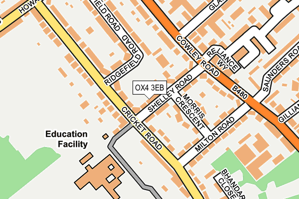OX4 3EB map - OS OpenMap – Local (Ordnance Survey)