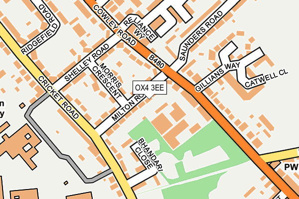 OX4 3EE map - OS OpenMap – Local (Ordnance Survey)