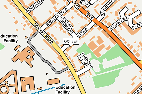 OX4 3EF map - OS OpenMap – Local (Ordnance Survey)