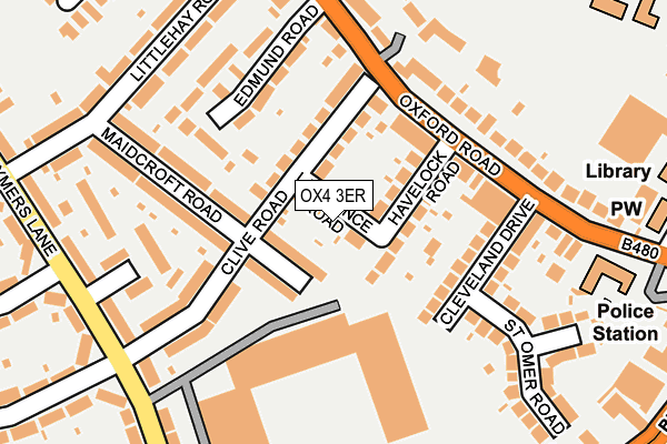 OX4 3ER map - OS OpenMap – Local (Ordnance Survey)